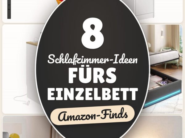 Schlafzimmer-Ideen fürs Einzelbett: 8 Amazon-Finds, mehr Stauraum