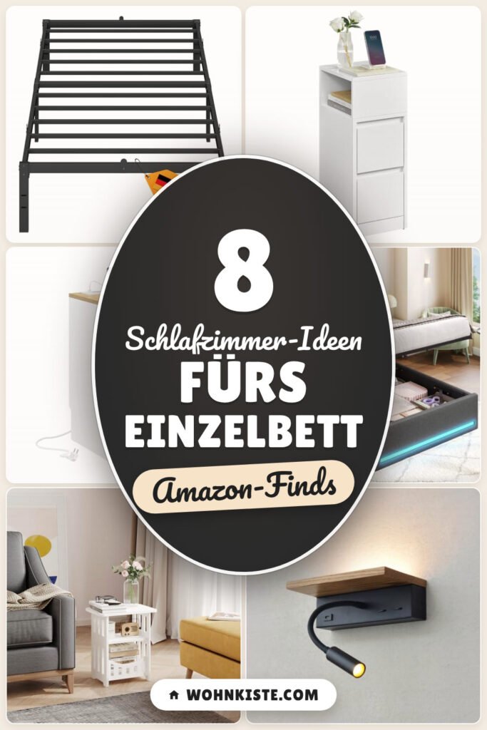 Schlafzimmer-Ideen fürs Einzelbett: 8 Amazon-Finds, mehr Stauraum