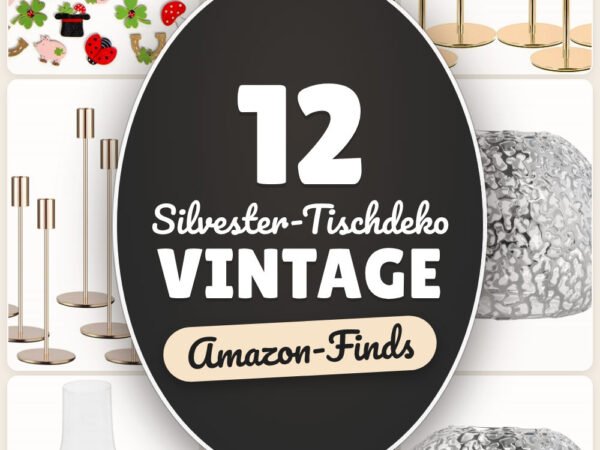Silvester-Tischdeko Vintage: 12 Amazon-Finds, festlich retro
