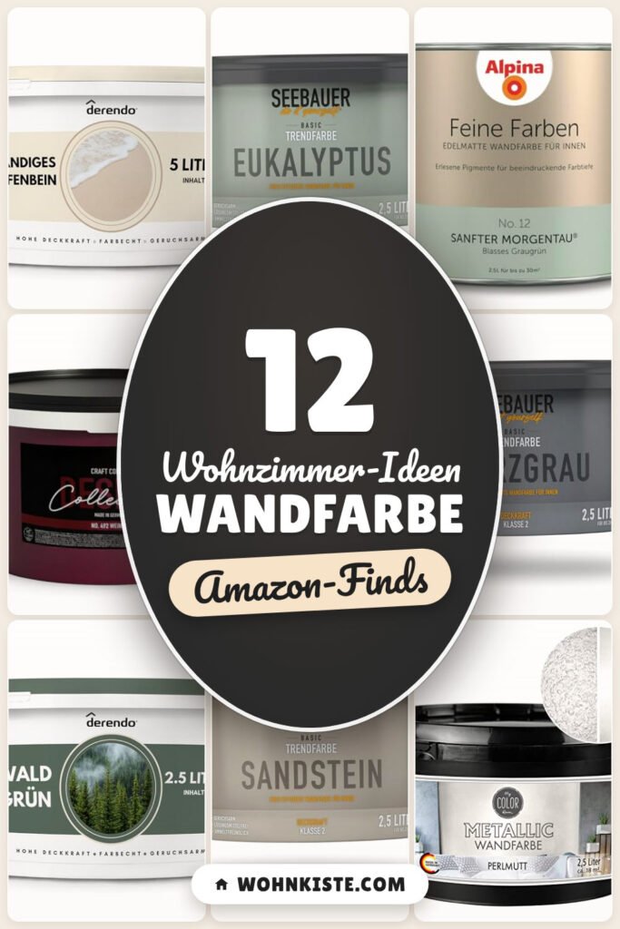 Wohnzimmer-Ideen Wandfarbe: 12 Amazon-Finds, stimmige Töne & Deko