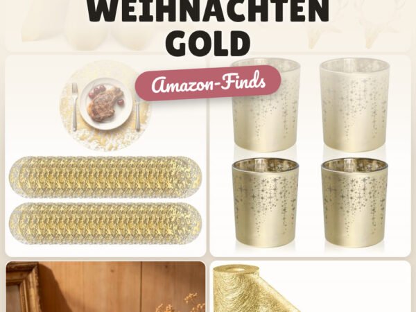 Tischdeko Weihnachten Gold: 12 Amazon-Finds, die sofort Freude machen