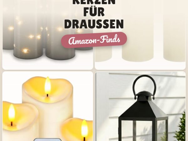 Deko Kerzen für draußen: 5 Amazon-Finds, die sofort Freude machen